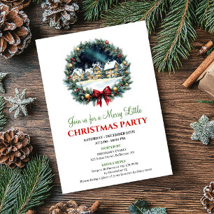 Invitaciones de fiesta de escena de Navidad juguet