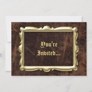 Invitaciones de fiesta de estilo de cuadro antiguo