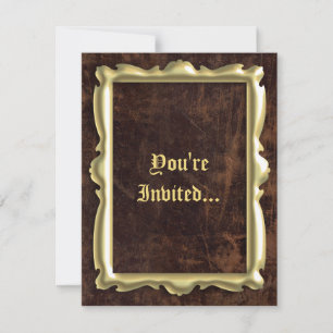 Invitaciones de fiesta de estilo de cuadro antiguo
