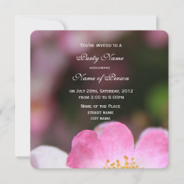 invitaciones de fiesta de flor de rosa rosa silves