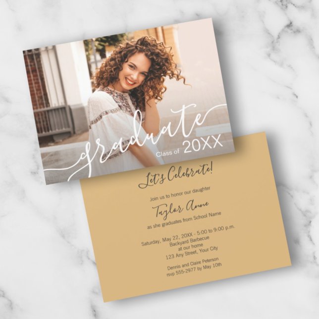 Invitaciones de fiesta de graduación con elegante  (Subido por el creador)