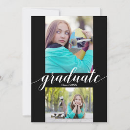 Invitaciones de fiesta de graduación con varias fo
