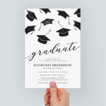 Invitaciones de fiesta de graduación simples moder