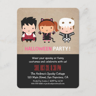 Invitaciones de fiesta de Halloween de esqueleto d