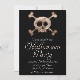 Invitaciones de fiesta de HALLOWEEN de huesos de c