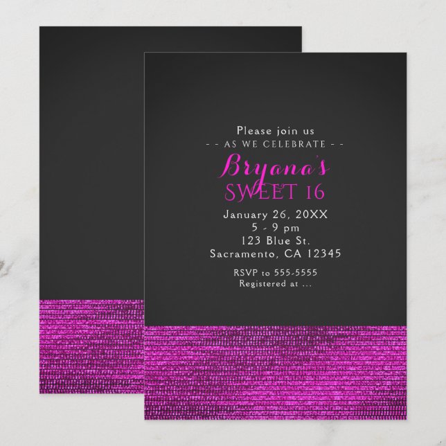 Invitaciones de fiesta de las secuencias modernas  (Anverso / Reverso)
