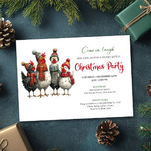 Invitaciones de fiesta de Navidad con acuarela de
