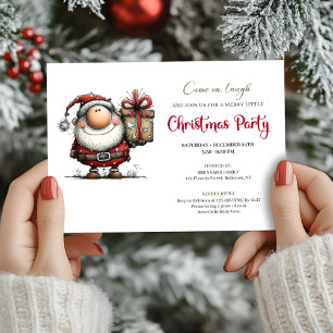 Invitaciones de fiesta de Navidad de Santa minimal