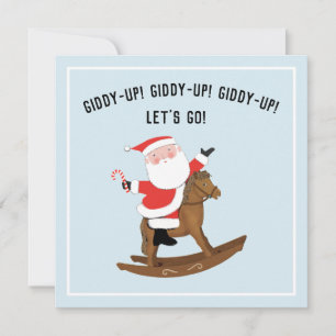 Invitaciones de fiesta de Navidad Giddy-up
