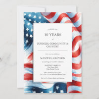 Invitaciones de fiesta de promoción Bandera americ