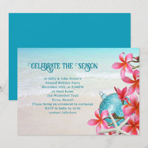 Invitaciones de fiesta de vacaciones de playa con 