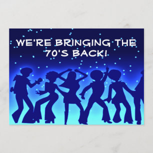 Invitaciones de fiesta del tema 70 de Disco