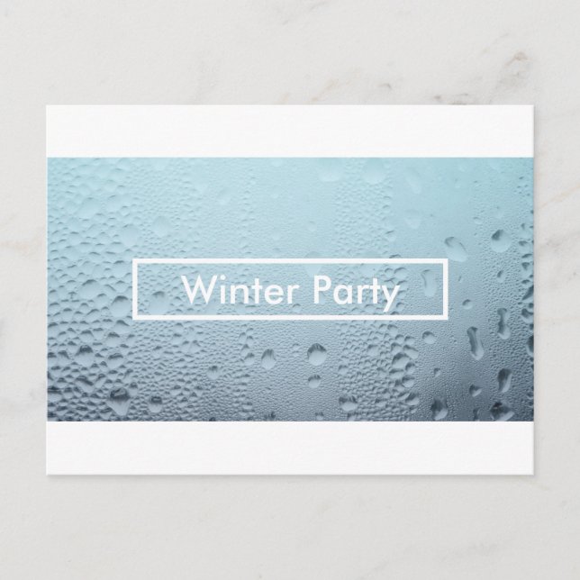 invitaciones de fiesta en la ventana de invierno (Anverso)