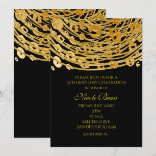 Invitaciones de fiesta exóticas con estampado de g