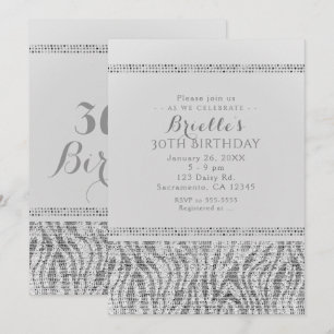 Invitaciones de fiesta glamurosas con lentejuelas