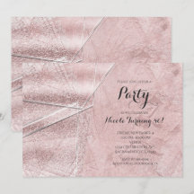 Invitaciones de fiesta glamurosas de cristal de vi