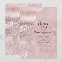 Invitaciones de fiesta glamurosas de cristal de vi