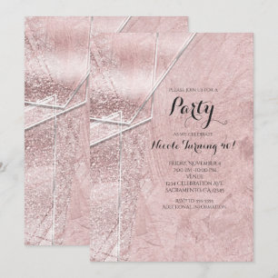 Invitaciones de fiesta glamurosas de cristal de vi