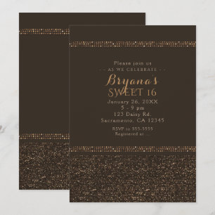 Invitaciones de fiesta glamurosas y brillantes de 