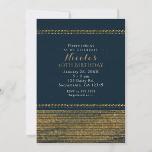 Invitaciones de fiesta glamurosas y elegantes con 