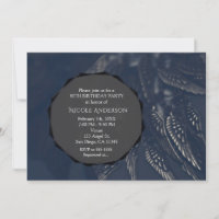 Invitaciones de fiesta góticas glamorosas con alas