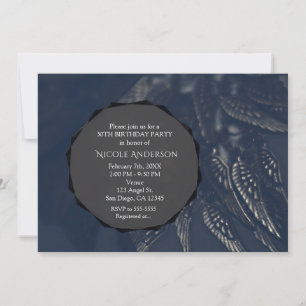 Invitaciones de fiesta góticas glamorosas con alas