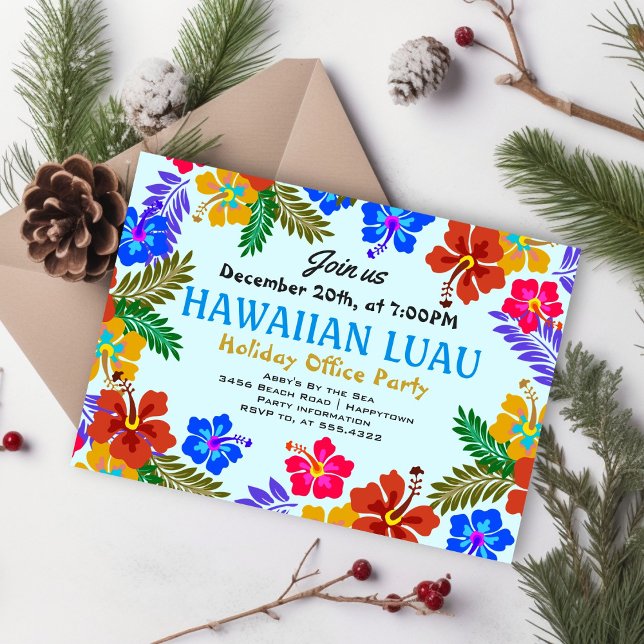 Invitaciones de Fiesta hawaiano Personalizado Luau (Subido por el creador)