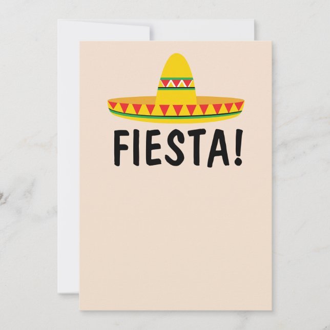 INVITACIONES DE FIESTA MEXICANA PERSONALIZADAS (Anverso)