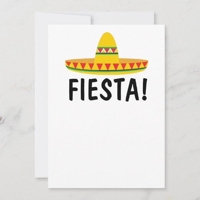 INVITACIONES DE FIESTA MEXICANA PERSONALIZADAS (Anverso)