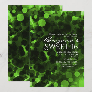 Invitaciones de fiesta modernas y chic con puntos 