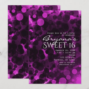 Invitaciones de fiesta modernas y chic con puntos 