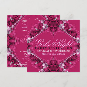 Invitaciones de fiesta nocturna de Chicas de cumpl
