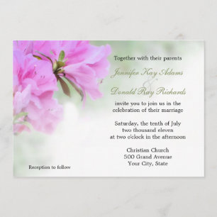 Invitaciones de fiesta o Boda de las Azaleas Bland