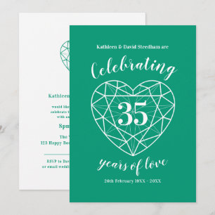 Invitaciones de fiesta para celebrar 35 años de am