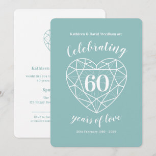 Invitaciones de fiesta para celebrar 60 años de am