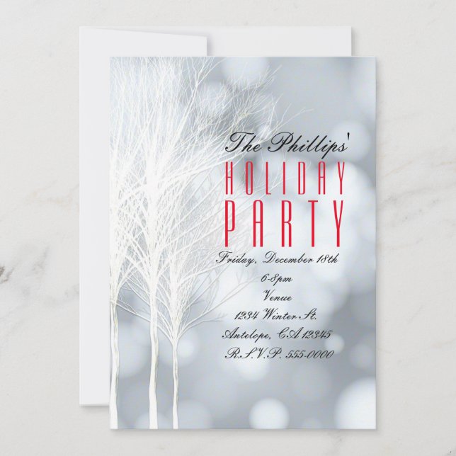 Invitaciones de fiesta para la celebración de las  (Anverso)