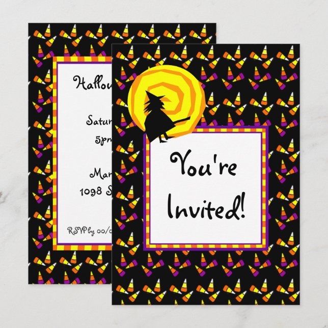Invitaciones de fiesta personalizadas de maíz de c (Anverso / Reverso)