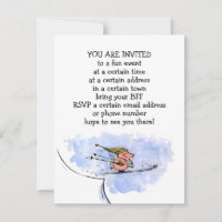 Invitaciones de fiestas de vacaciones de salto de 