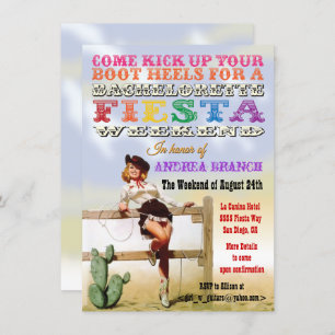 Invitaciones de fin de semana de Cowgirl Bachelore