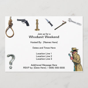 Invitaciones de fin de semana de Whodunit