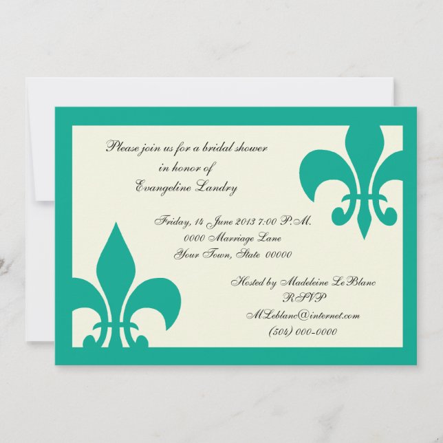 Invitaciones de Fleur de Lis (Anverso)