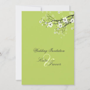 Invitaciones de Flor de Cerezo Blanca