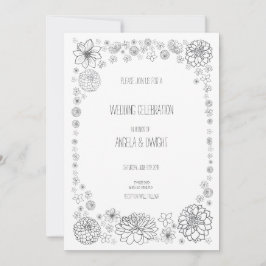 Invitaciones de flores de boda rústicas personaliz