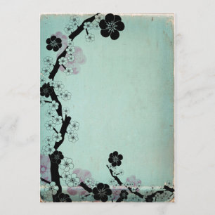 Invitaciones de flores de sakura antiguas