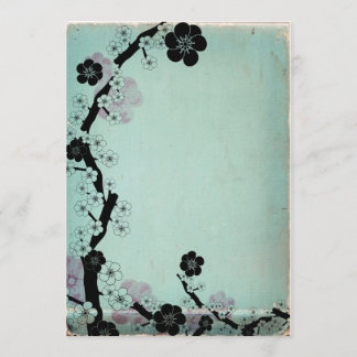 Invitaciones de flores de sakura vintage