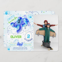 Invitaciones de Foto de Avión