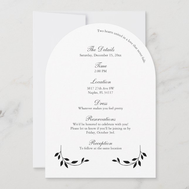 Invitaciones de Foto de Boda (Anverso)
