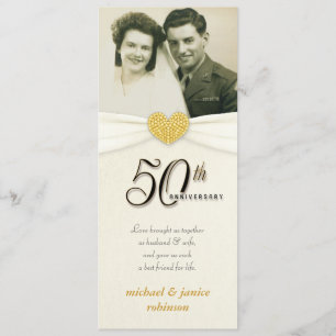Invitaciones de Foto de Bolsillo Falso - 50 Aniver