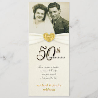 Invitaciones de Foto de Bolsillo Falso - 50 Aniver