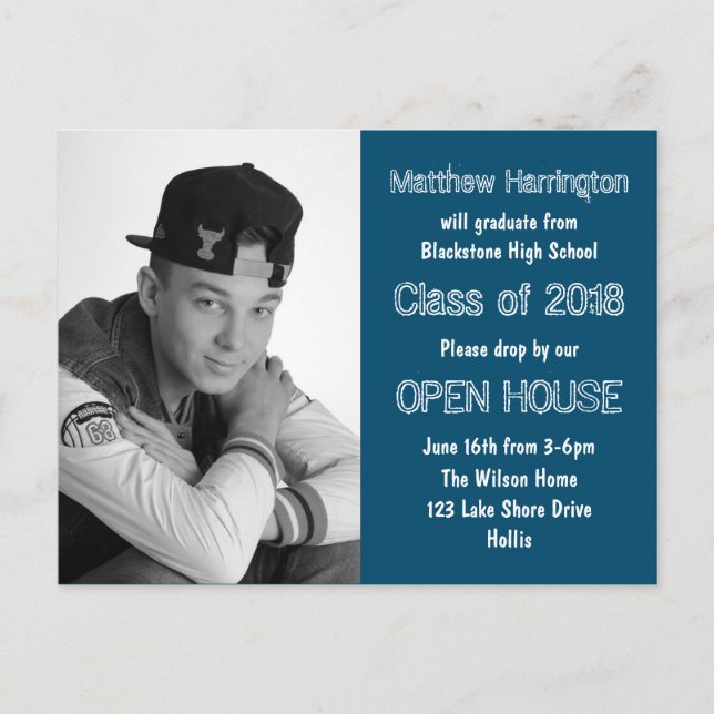 Invitaciones de foto de graduación de la escuela s (Anverso)